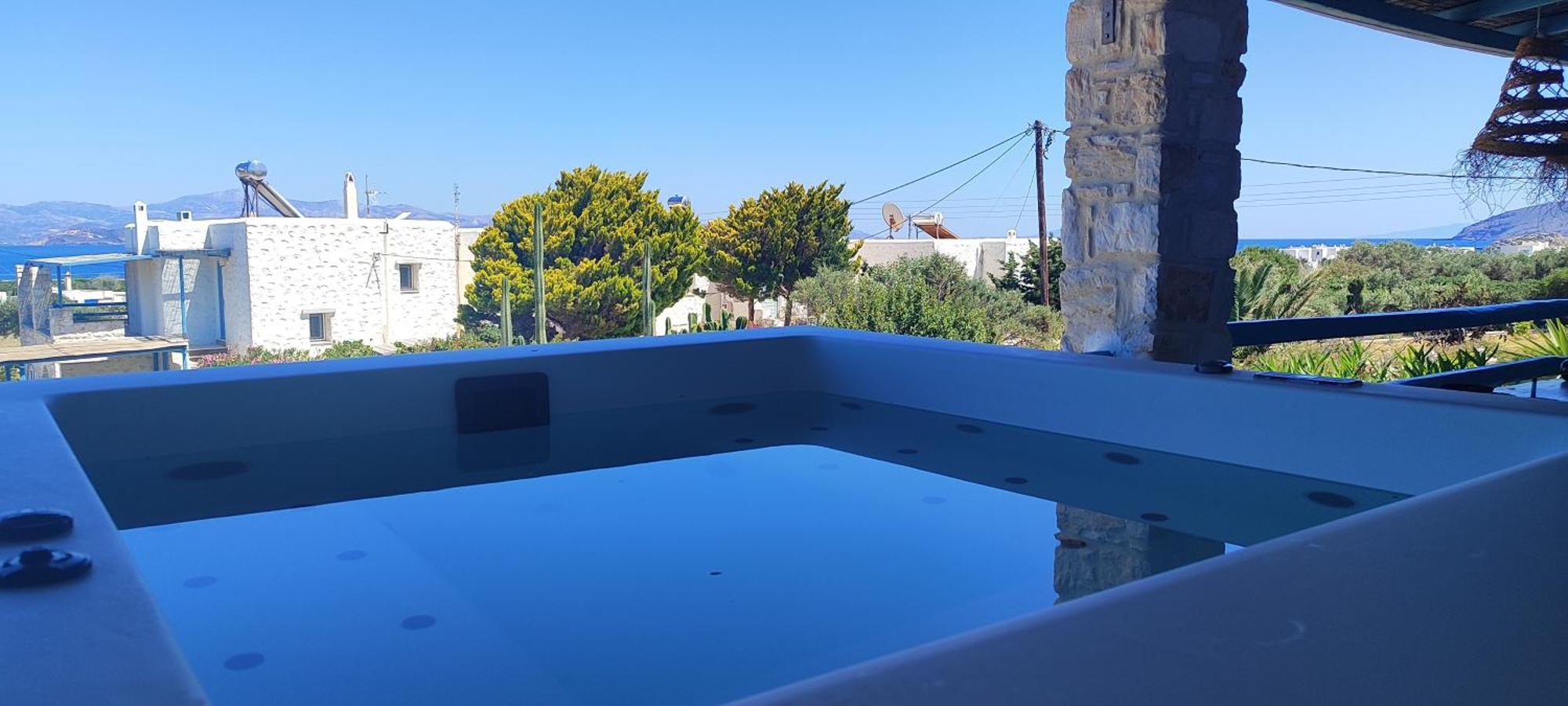 Island Magic - Seaview Villa With Jacuzzi Pool Ambelas Dış mekan fotoğraf